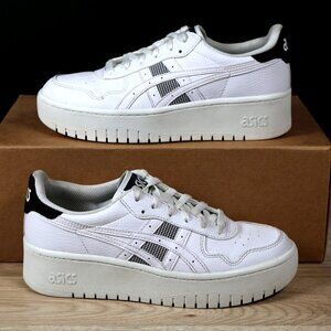 Asics Japan S PF Shoes Womens Size 8 White Black Platform Sneakers‎ 1202A361